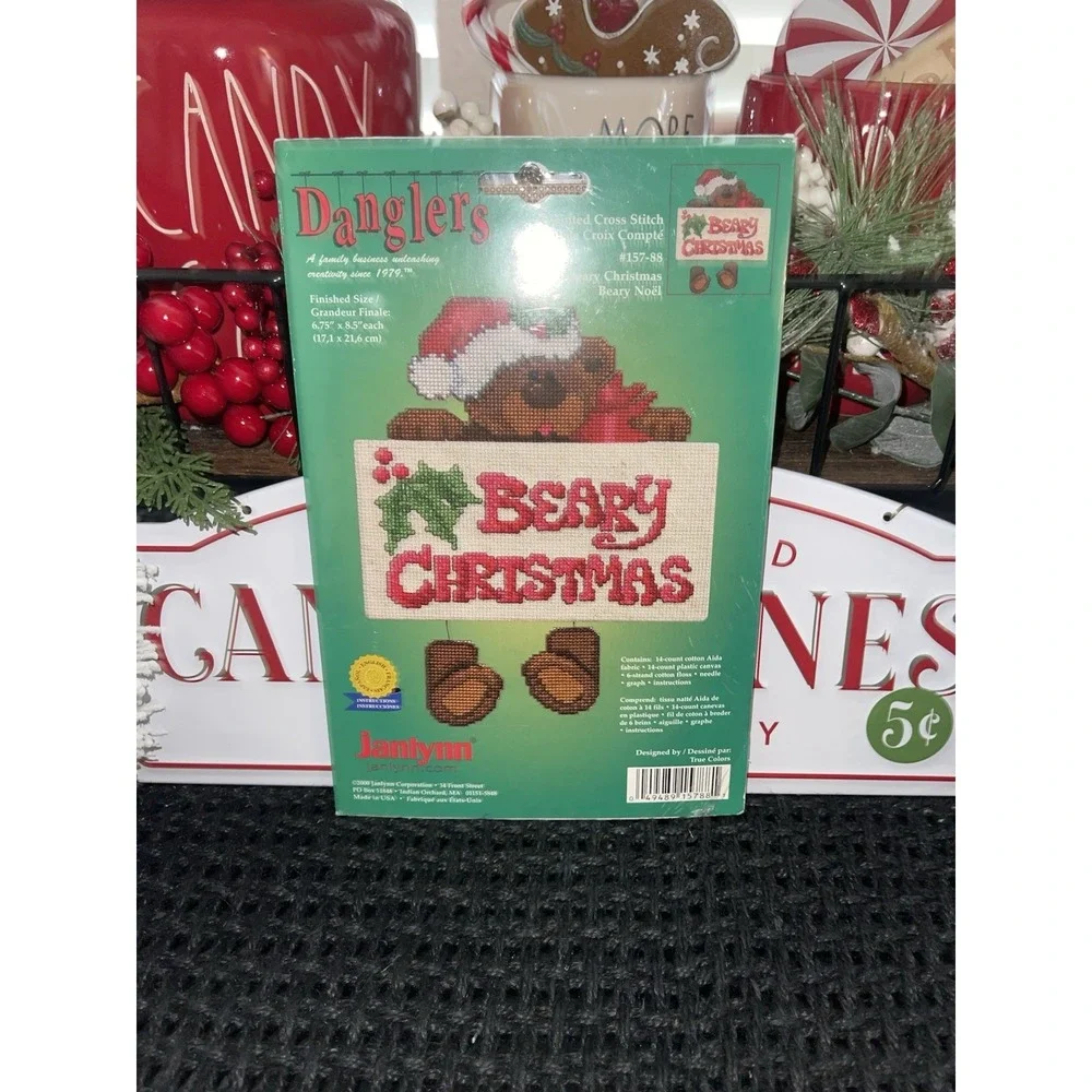 Janlynn DANGLERS COUNTED CROSS STITCH KIT #157-88 Beary‎ Christmas
